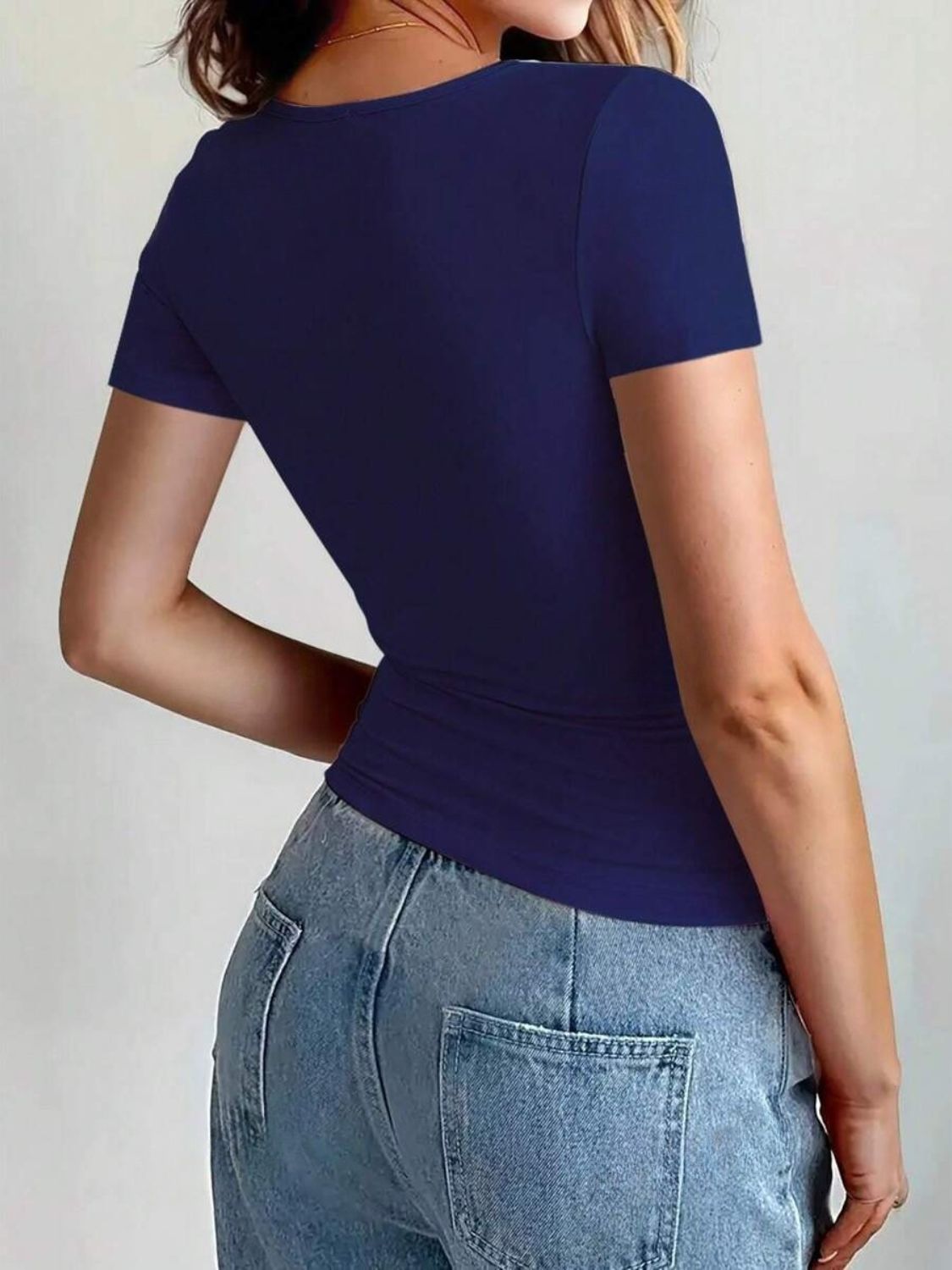 Round Neck Short Sleeve T-Shirt-Chaelisa's New Jammies