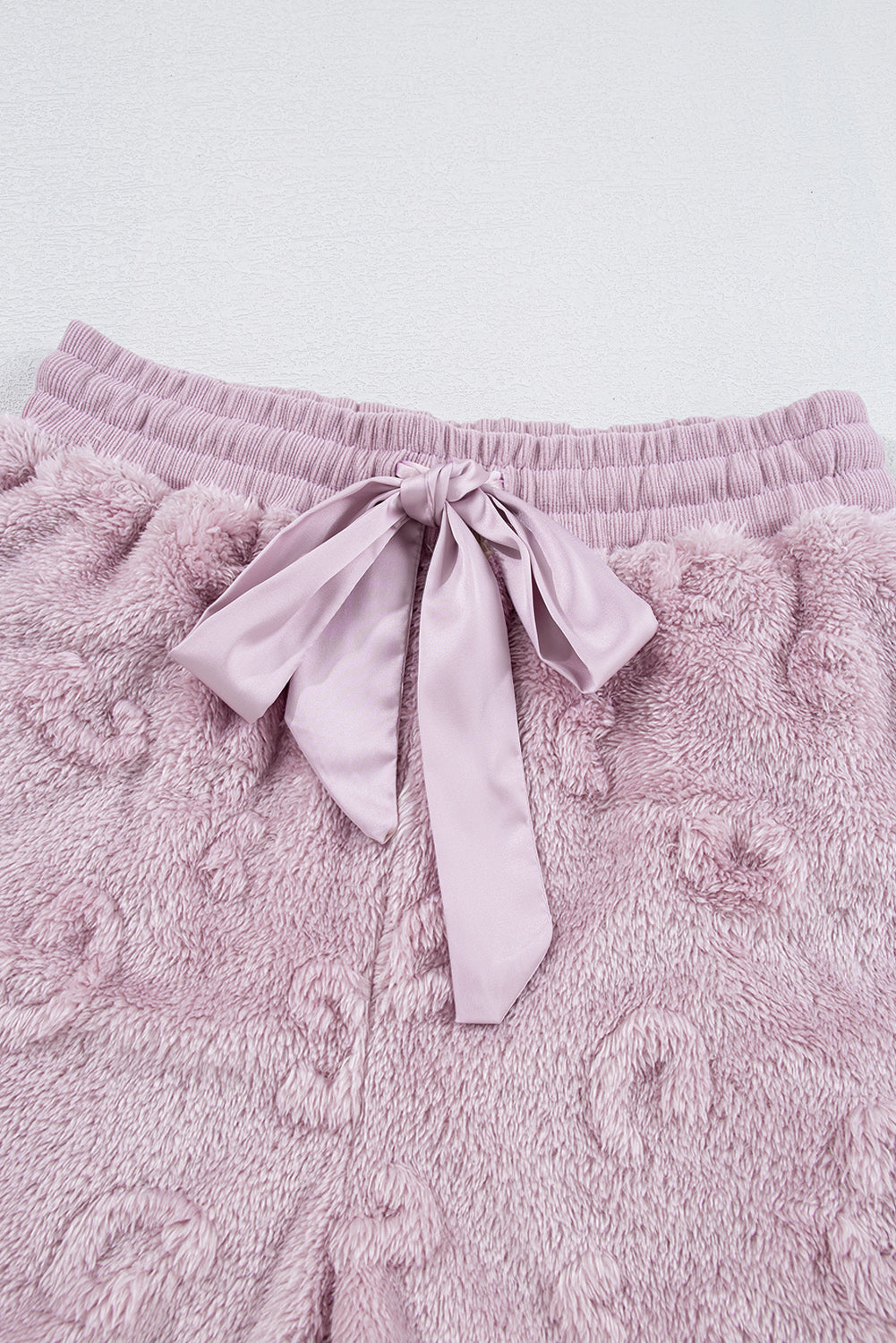 Lavendula Textured Leopard Fleece Loose Two Piece Lounge Set-Chaelisa's New Jammies