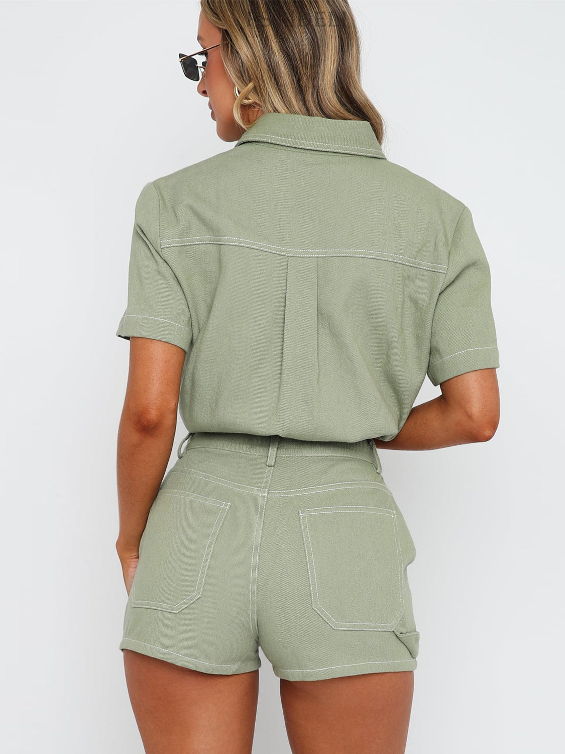 Pocketed Button Up Top and Shorts Set-Chaelisa's New Jammies