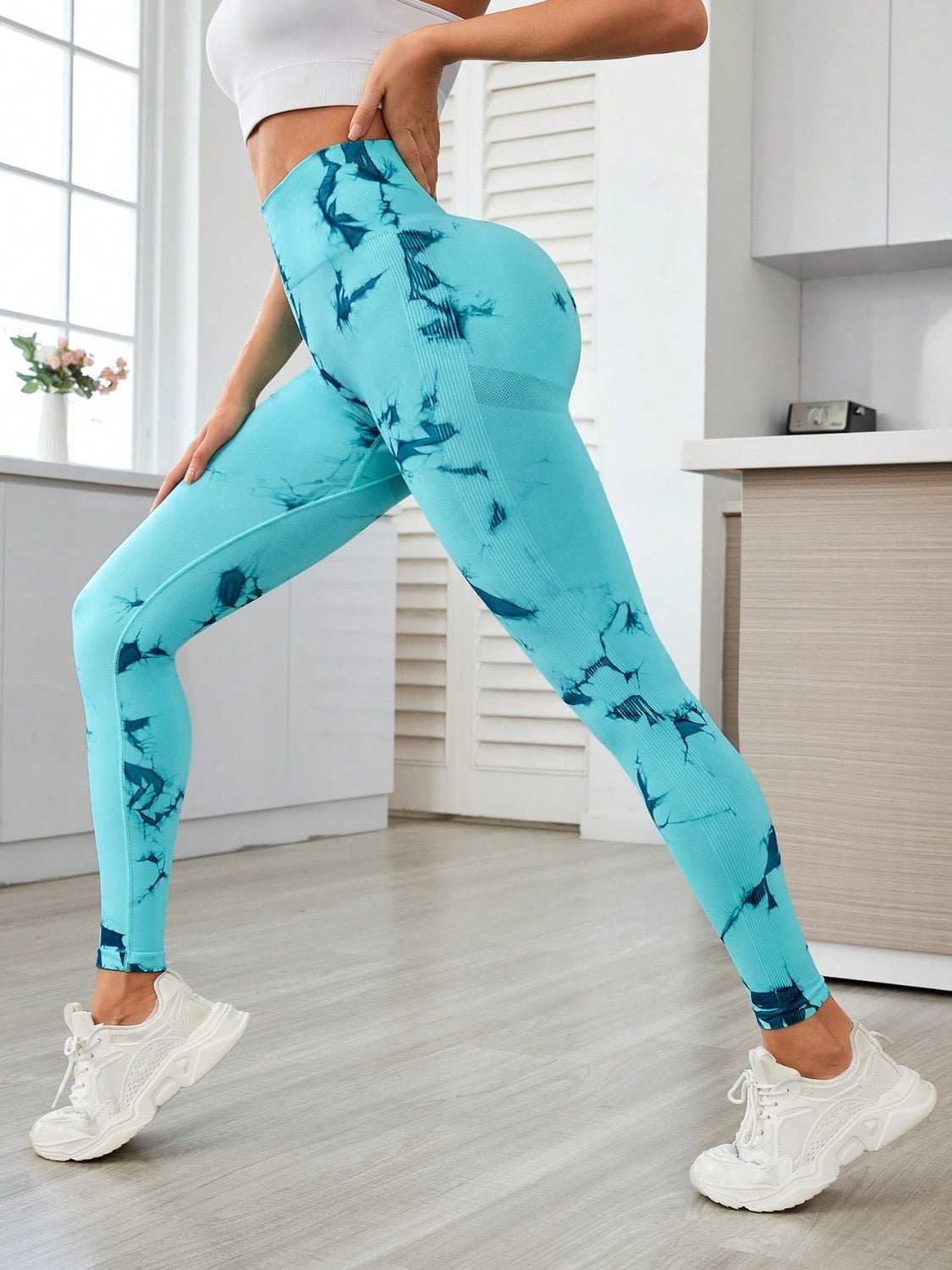 Printed High Waist Active Leggings-Chaelisa's New Jammies