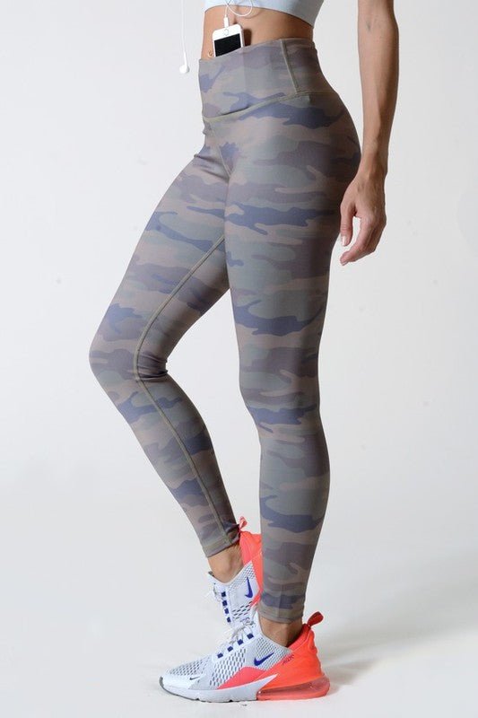 Active High Rise Camouflage Leggings with Pocket - Chaelisa's New Jammies