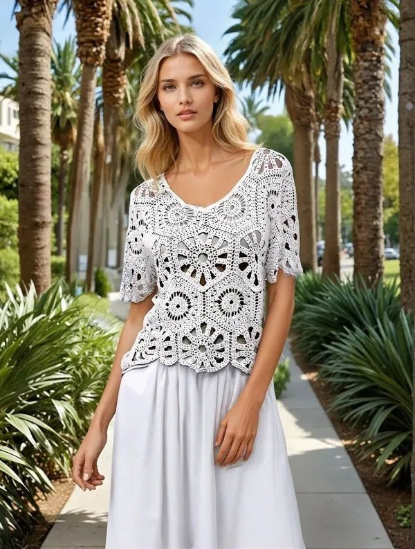 ADORA Crochet Short Sleeve Top - Chaelisa's New Jammies