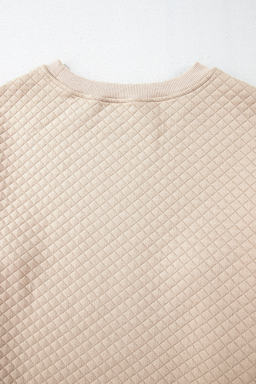 Parchment Solid Color Quilted Long Sleeve Top and Shorts Set-Chaelisa's New Jammies