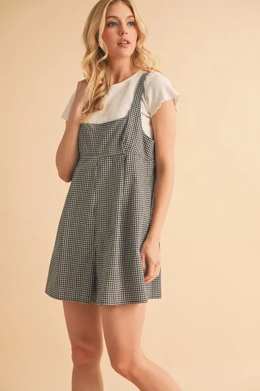 Aemi+Co Plaid Square Neck Romper - Chaelisa's New Jammies