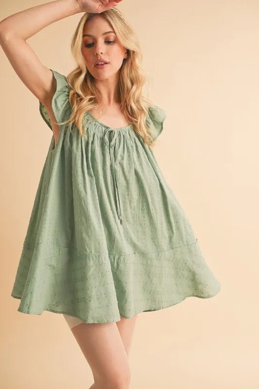 Aemi+Co Ruffled Cap Sleeve Cotton Tunic Mini Dress - Chaelisa's New Jammies