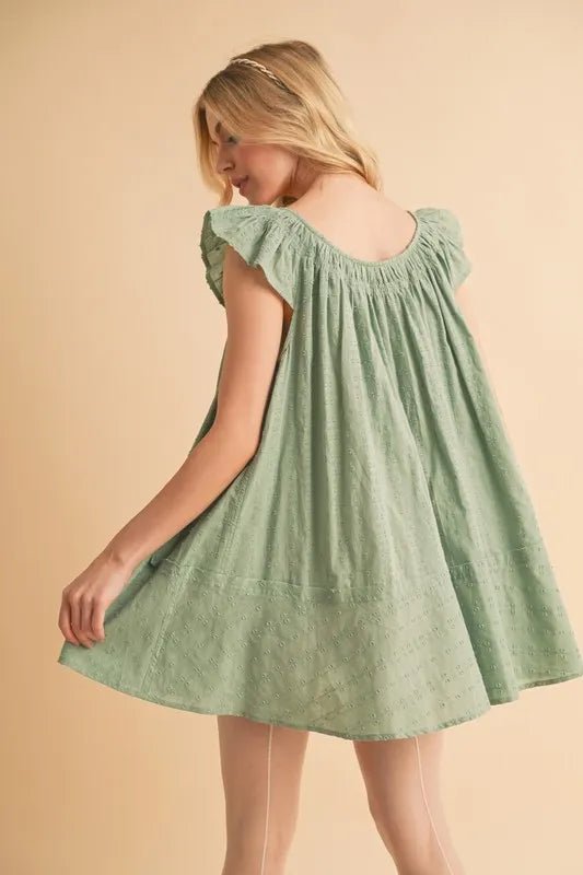 Aemi+Co Ruffled Cap Sleeve Cotton Tunic Mini Dress - Chaelisa's New Jammies