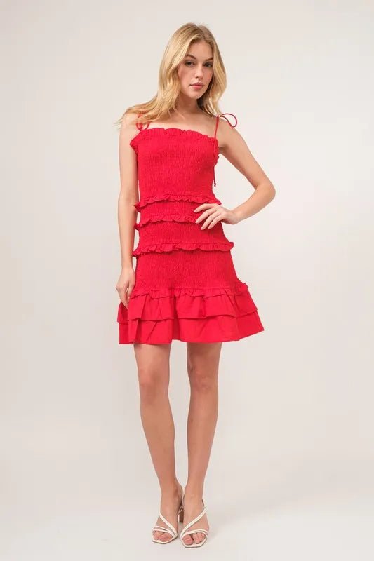 And The Why Tied Straps Ruffled Smocked Dress - Chaelisa's New Jammies