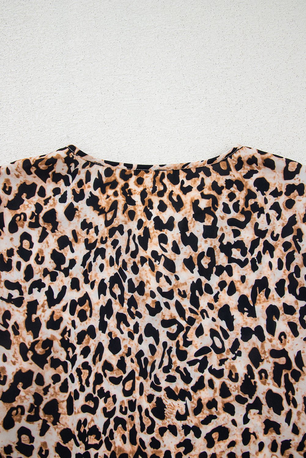 Apricot Leopard V Neck Half Sleeve Blouse - Chaelisa's New Jammies