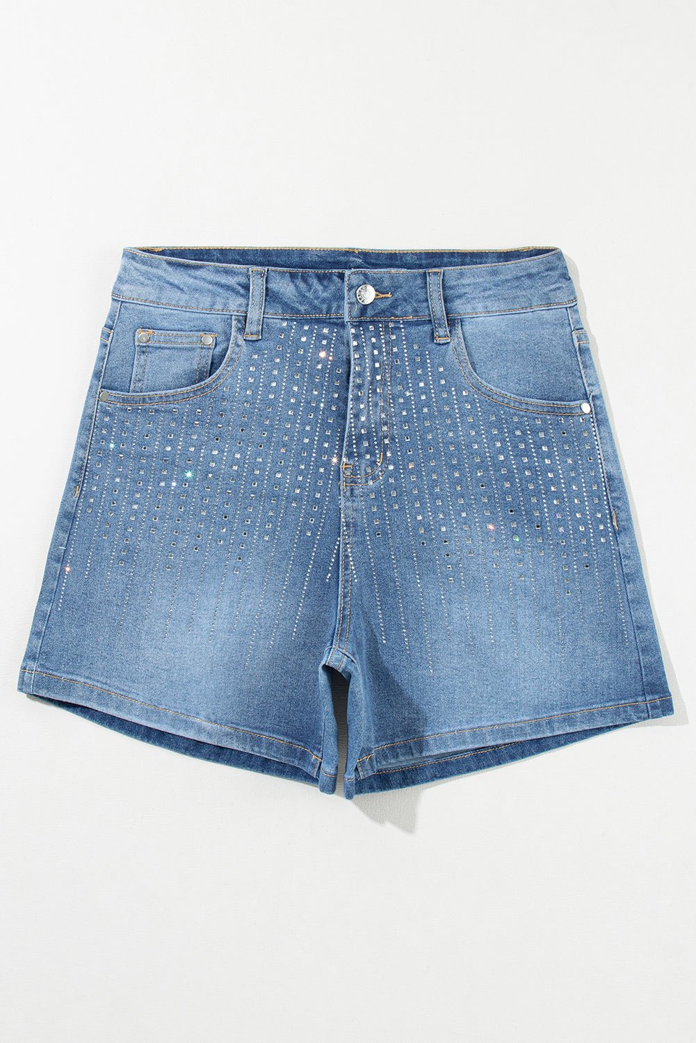 Ashleigh Blue Rhinestone Embellished Denim Shorts - Chaelisa's New Jammies