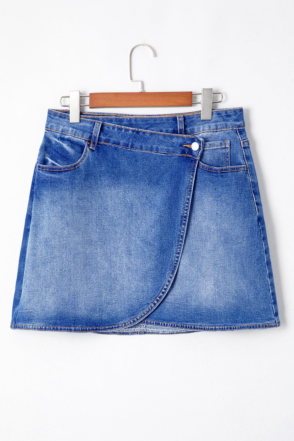 Ashleigh Blue Wrapped Crossed Waist Denim Mini Skirt - Chaelisa's New Jammies