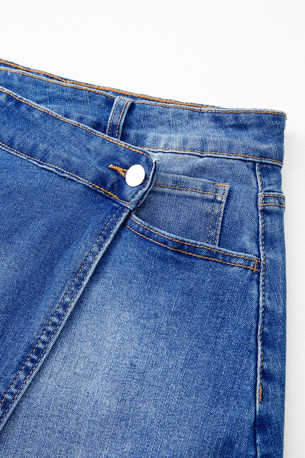 Ashleigh Blue Wrapped Crossed Waist Denim Mini Skirt - Chaelisa's New Jammies