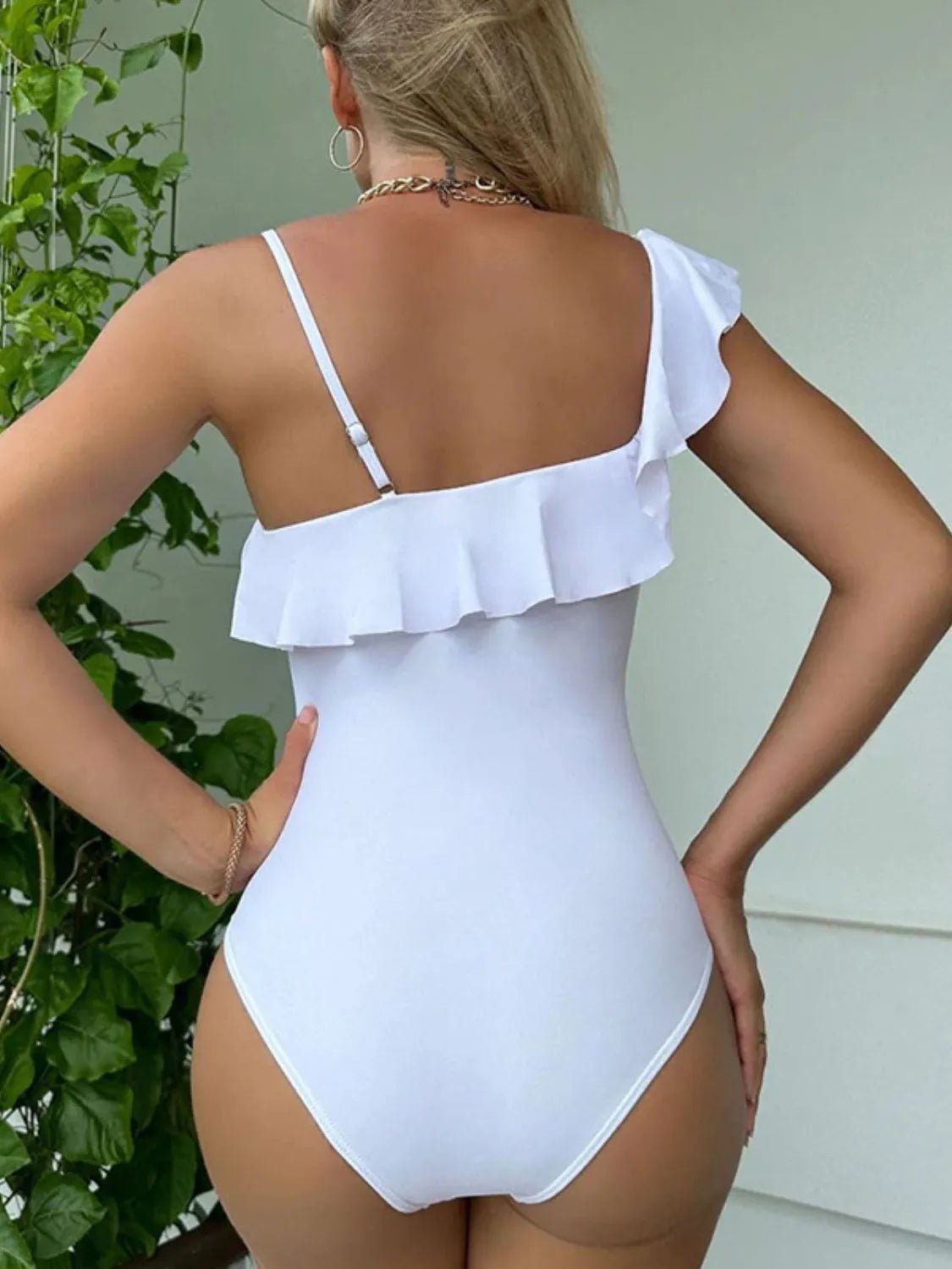 Asymmetrical Ruffled One - Piece Swimwear - Chaelisa's New Jammies