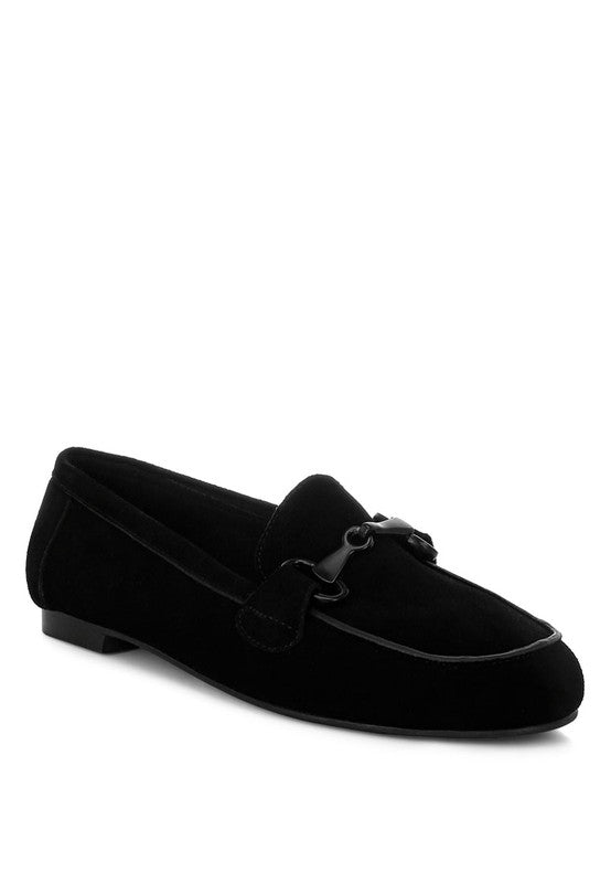 Awen Monochromatic Horsebit Real Suede Loafers - Chaelisa's New Jammies