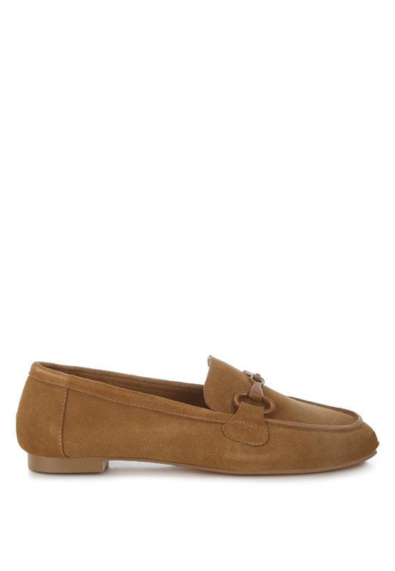 Awen Monochromatic Horsebit Real Suede Loafers - Chaelisa's New Jammies