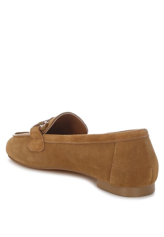 Awen Monochromatic Horsebit Real Suede Loafers - Chaelisa's New Jammies