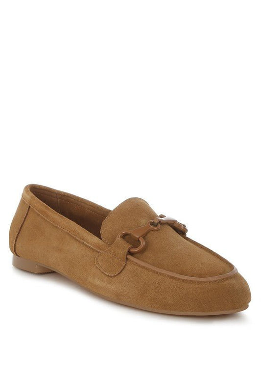 Awen Monochromatic Horsebit Real Suede Loafers - Chaelisa's New Jammies