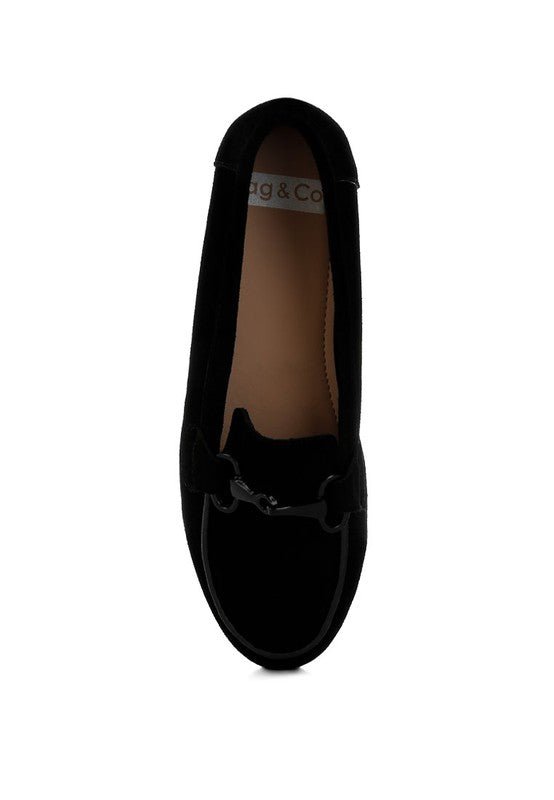 Awen Monochromatic Horsebit Real Suede Loafers - Chaelisa's New Jammies