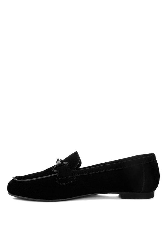 Awen Monochromatic Horsebit Real Suede Loafers - Chaelisa's New Jammies