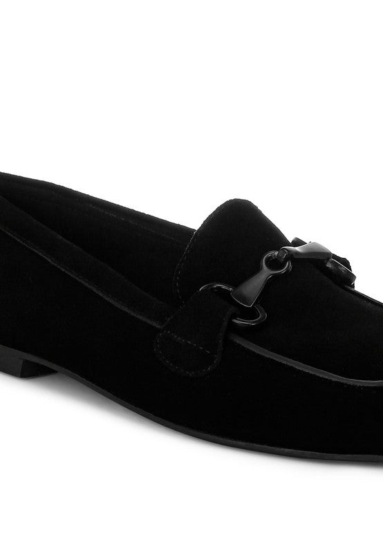 Awen Monochromatic Horsebit Real Suede Loafers - Chaelisa's New Jammies