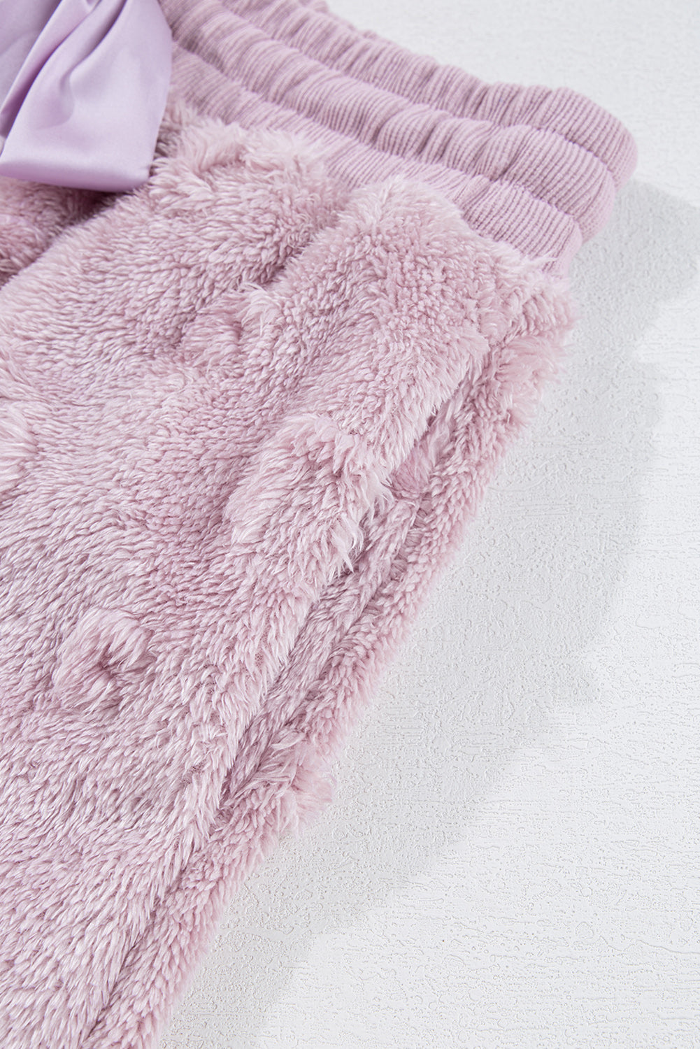 Lavendula Textured Leopard Fleece Loose Two Piece Lounge Set-Chaelisa's New Jammies