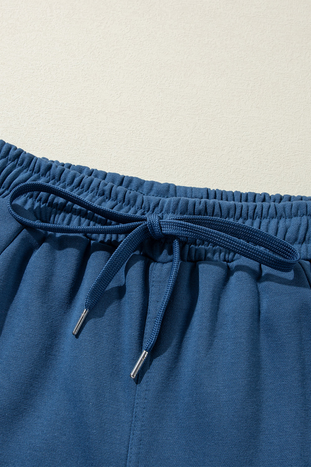 Sail Blue Drawstring High Waist Wide Leg Pocketed Sweatpants-Chaelisa's New Jammies