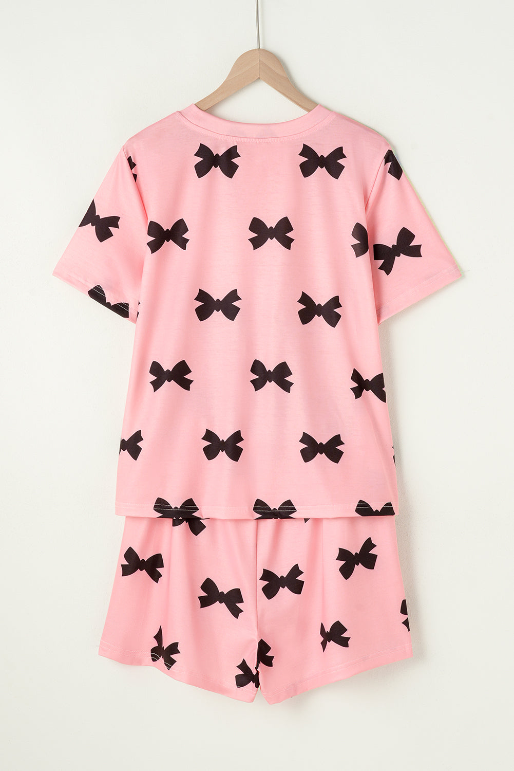 Pink Bow Printed Short 2pcs Lounge Set-Chaelisa's New Jammies