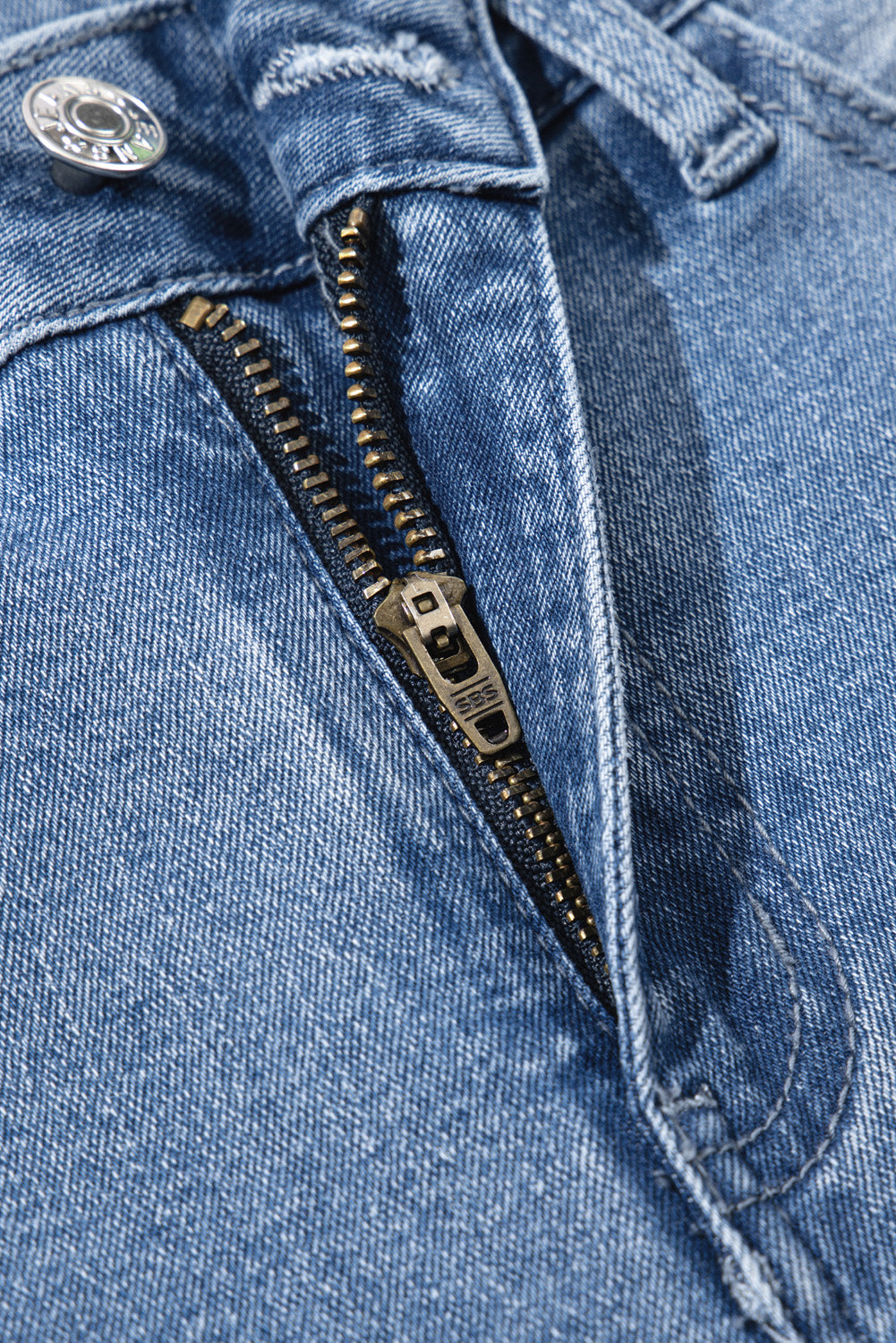 Beau Blue Vintage Stitching Raw Hem Flared Jeans-Chaelisa's New Jammies