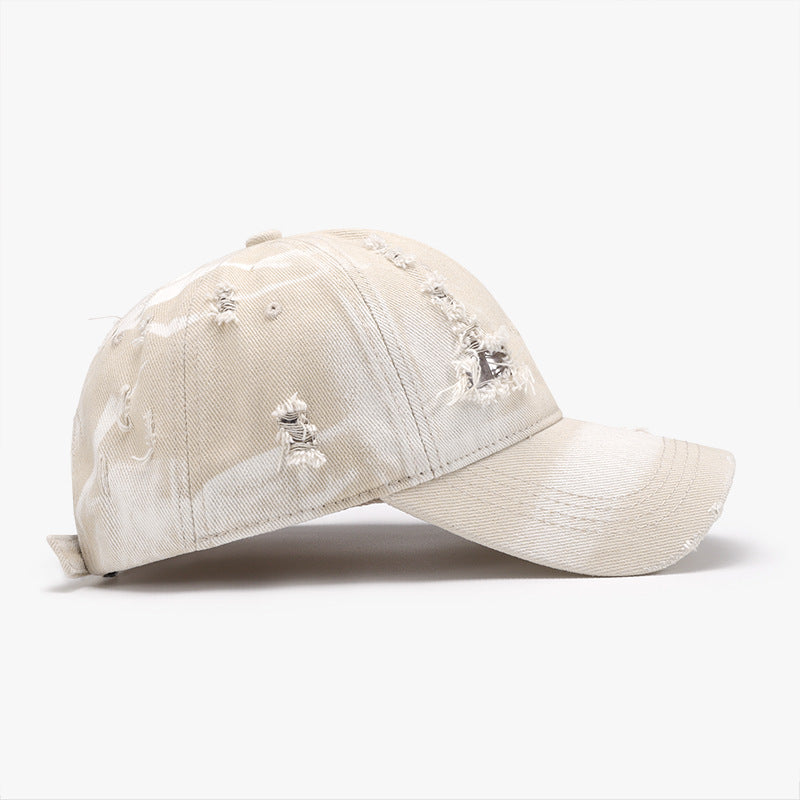 Distressed Adjustable Cotton Baseball Cap-Chaelisa's New Jammies