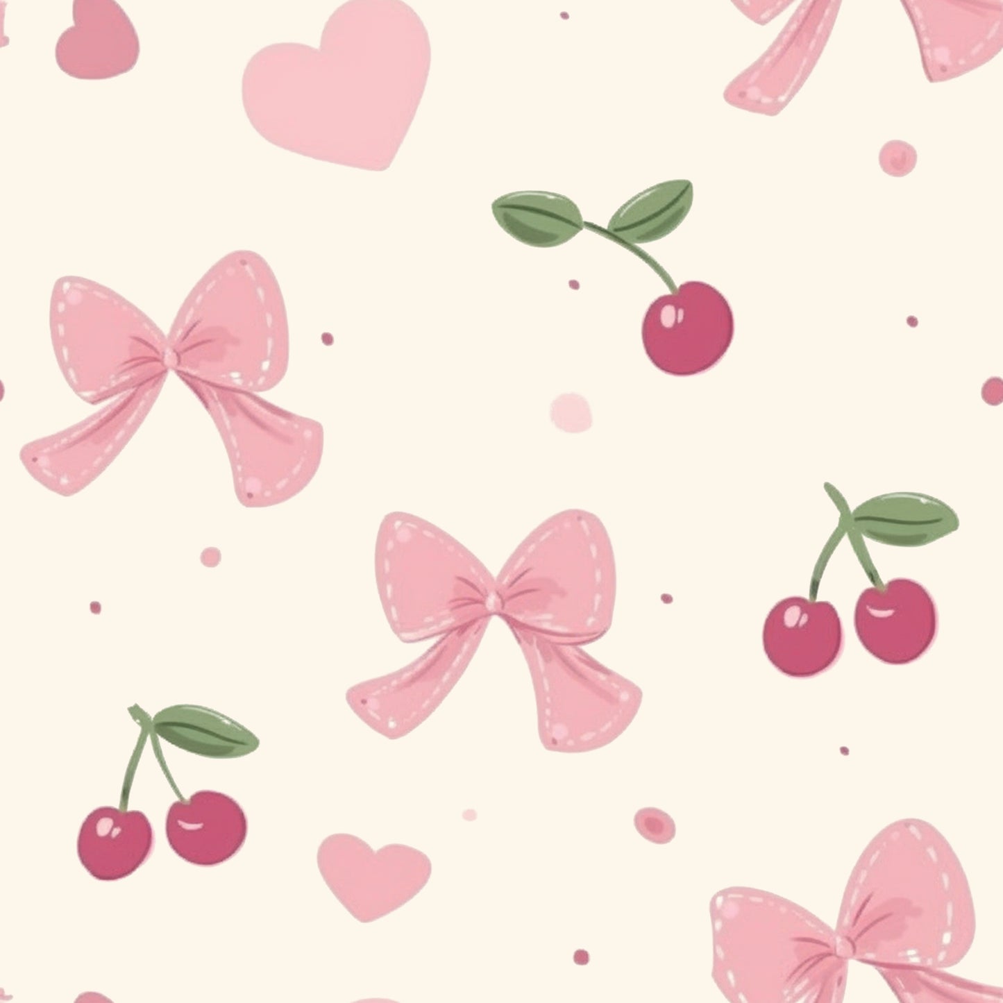 Beige Bow Fruit Print Contrast Pipping Short Pajamas Set-Chaelisa's New Jammies
