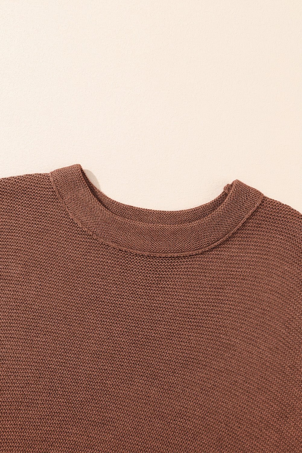 Apricot Mock Neck Short Batwing Sleeve Sweater-Chaelisa's New Jammies