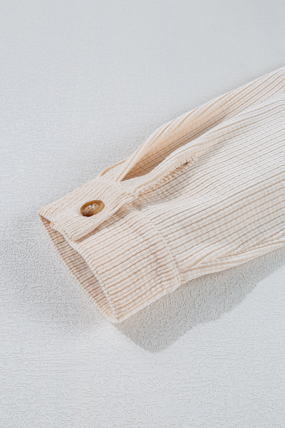 Oatmeal Textured Flap Pockets Buttoned Plus Size Shacket-Chaelisa's New Jammies