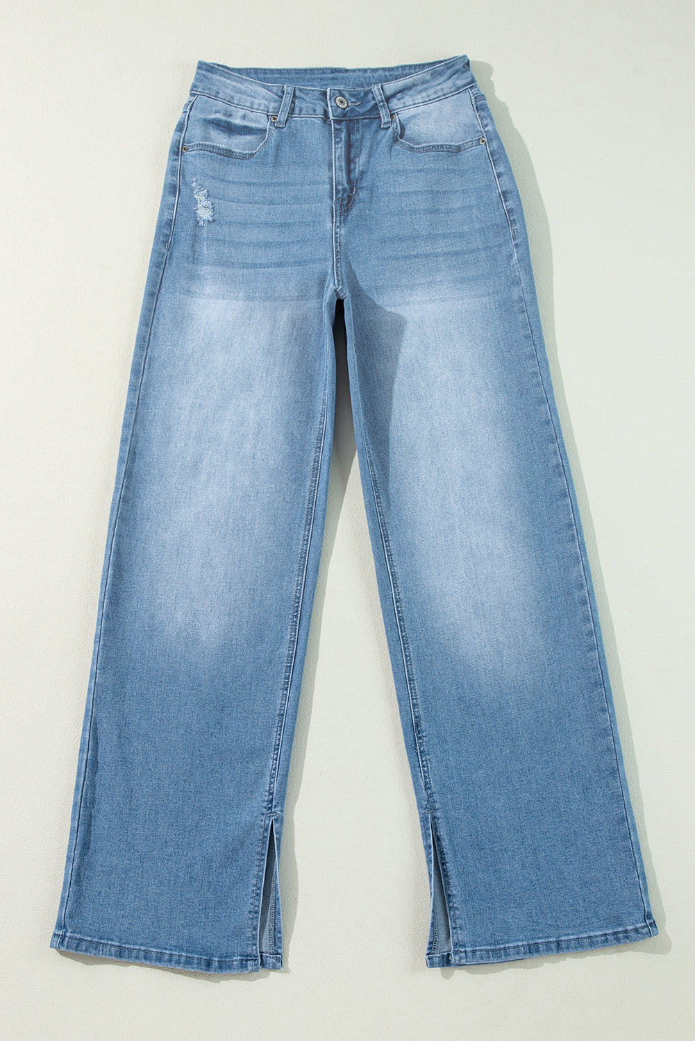 Myosotis High Rise Shift Slit Leg Straight Jeans-Chaelisa's New Jammies