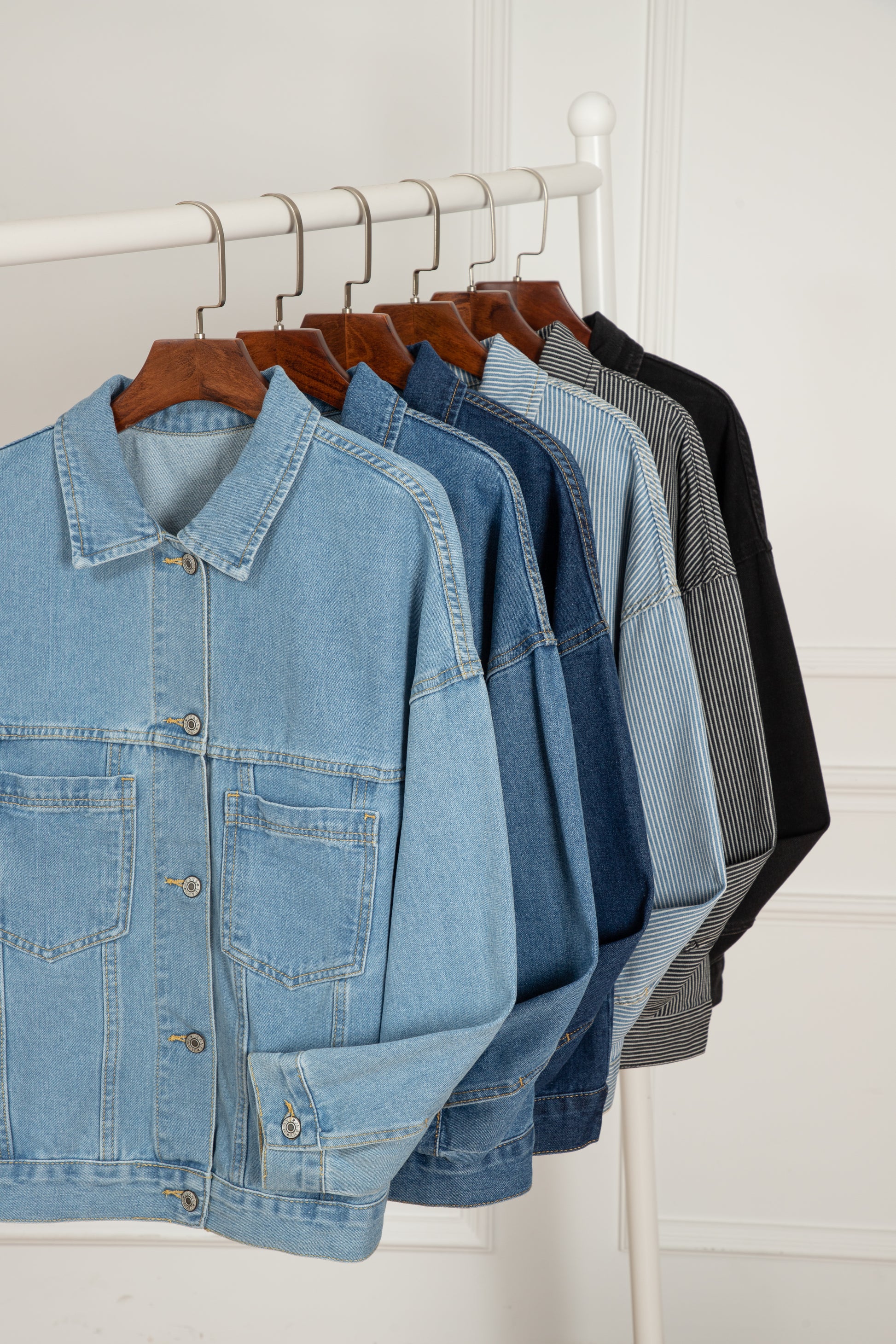 Light Blue Washed Oversize Pocketed Denim Jacket-Chaelisa's New Jammies