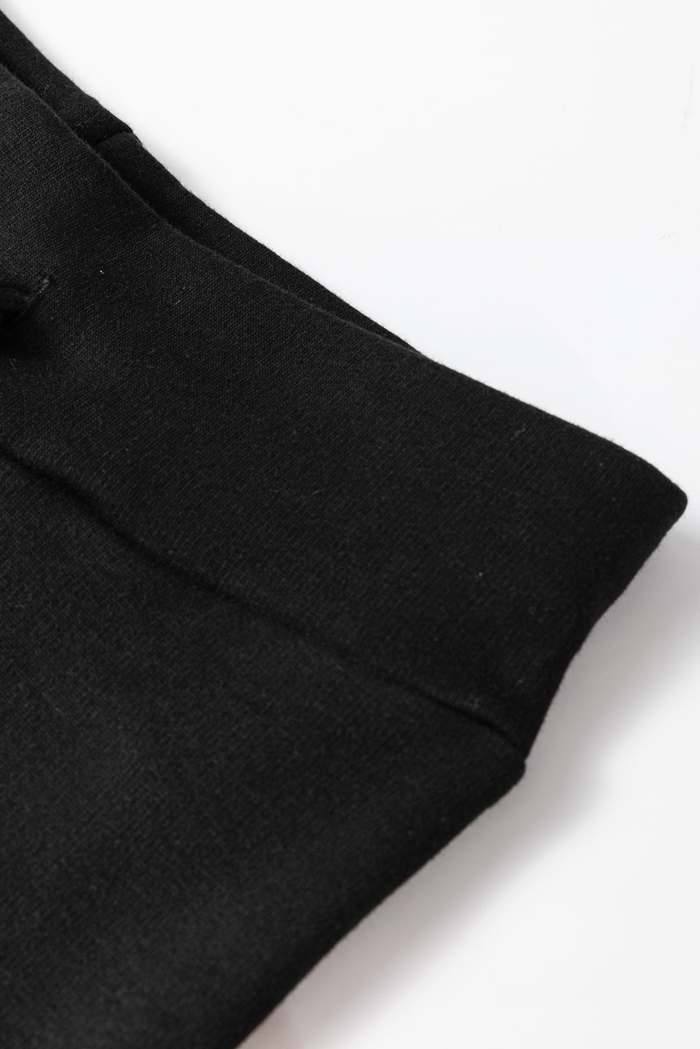 Black Solid Drawstring Waist Thermal Lined Leggings-Chaelisa's New Jammies