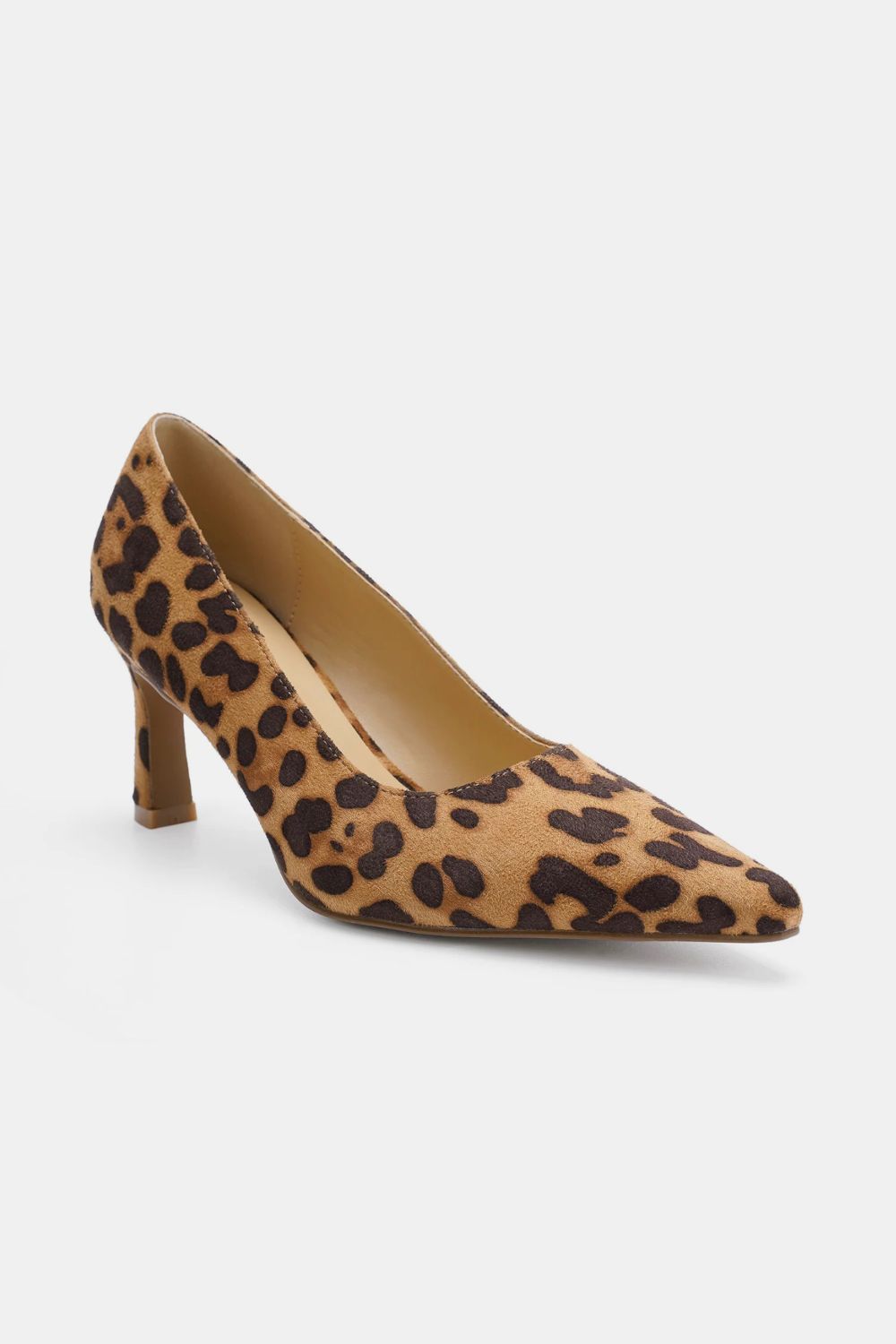 Beast Fashion Faux Suede Leopard Point Toe Pumps-Chaelisa's New Jammies