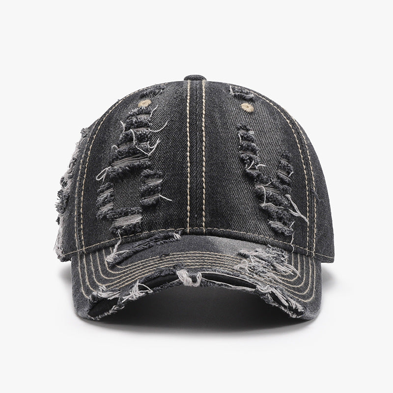 Distressed Adjustable Cotton Baseball Cap-Chaelisa's New Jammies