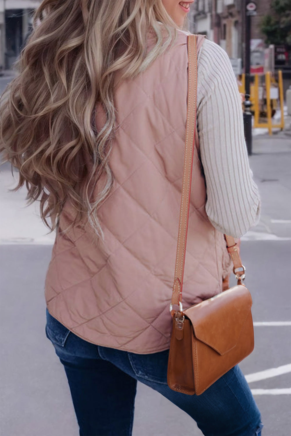 Pink Fleece Lined Quilted Vest Coats-Chaelisa's New Jammies