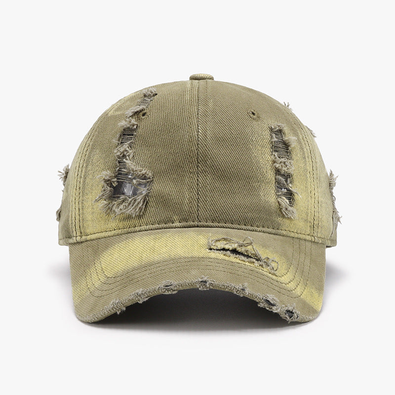 Distressed Adjustable Cotton Baseball Cap-Chaelisa's New Jammies