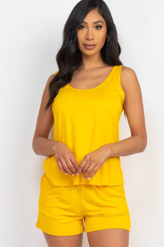 Basic Comfy Tank Top & mini casual Shorts Set - Chaelisa's New Jammies