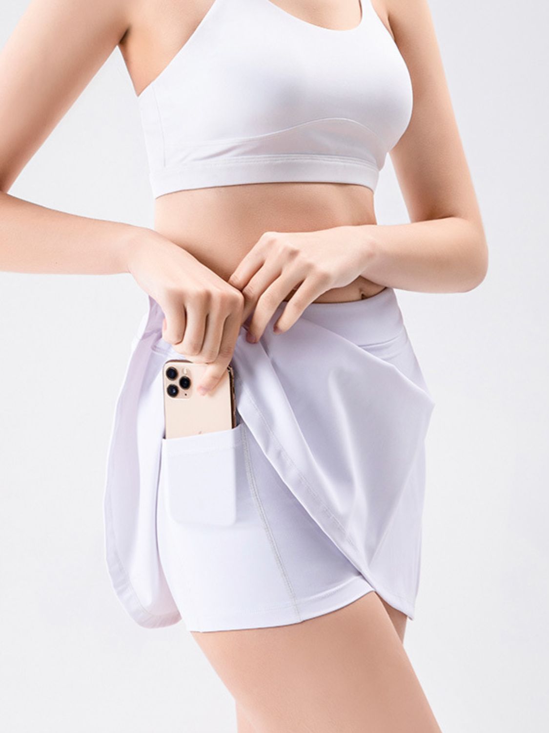 High Waist Active Skort with Pockets-Chaelisa's New Jammies