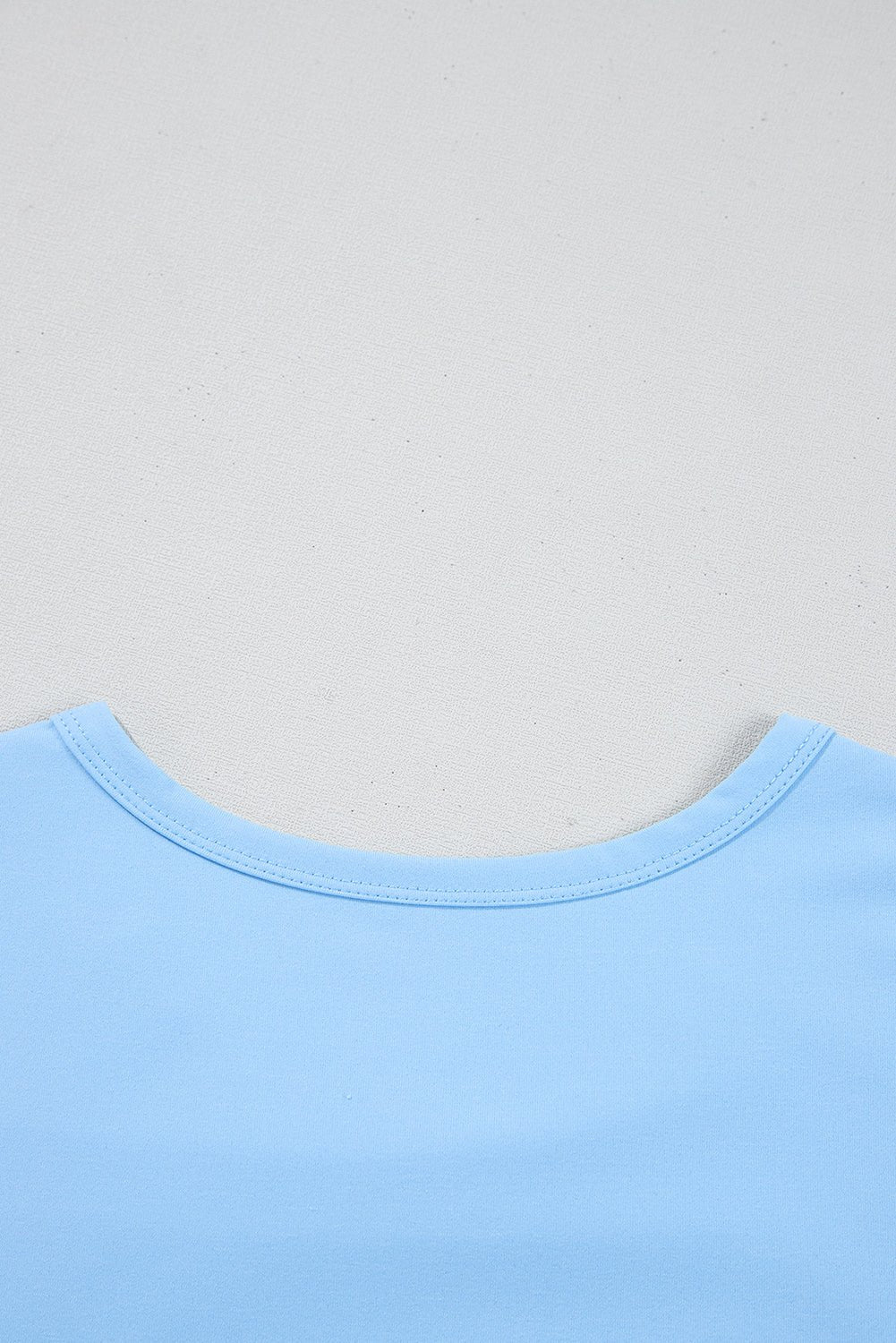 Beau Blue Floral Mesh Puff Sleeve Crew Neck Top - Chaelisa's New Jammies
