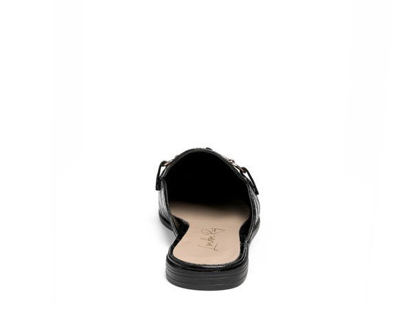 BEGONIA BUCKLED FAUX LEATHER CROC MULES - Chaelisa's New Jammies