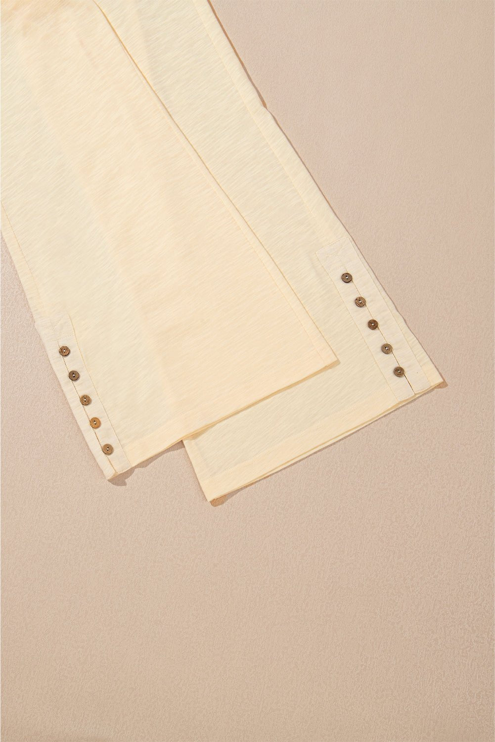 Beige Solid Color Tank Top and Smocked Waist Pants Set - Chaelisa's New Jammies