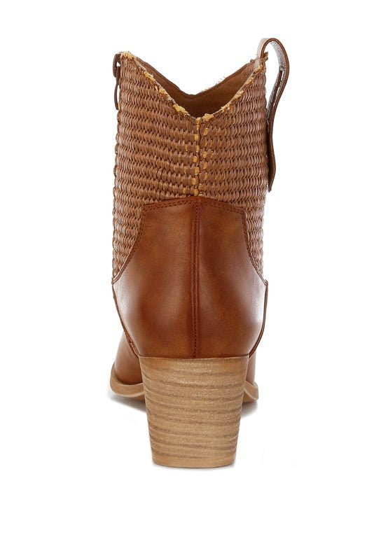 Big Mood Raffia & Faux Leather Cowboy Boots - Chaelisa's New Jammies