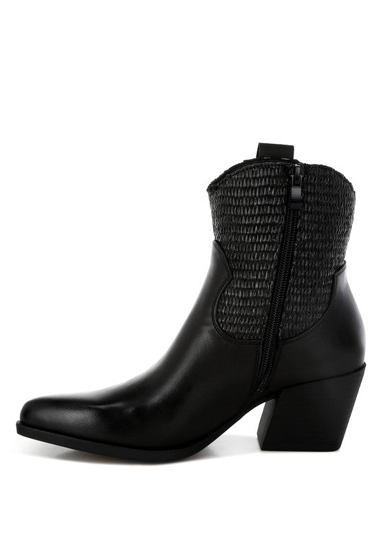 Big Mood Raffia & Faux Leather Cowboy Boots - Chaelisa's New Jammies