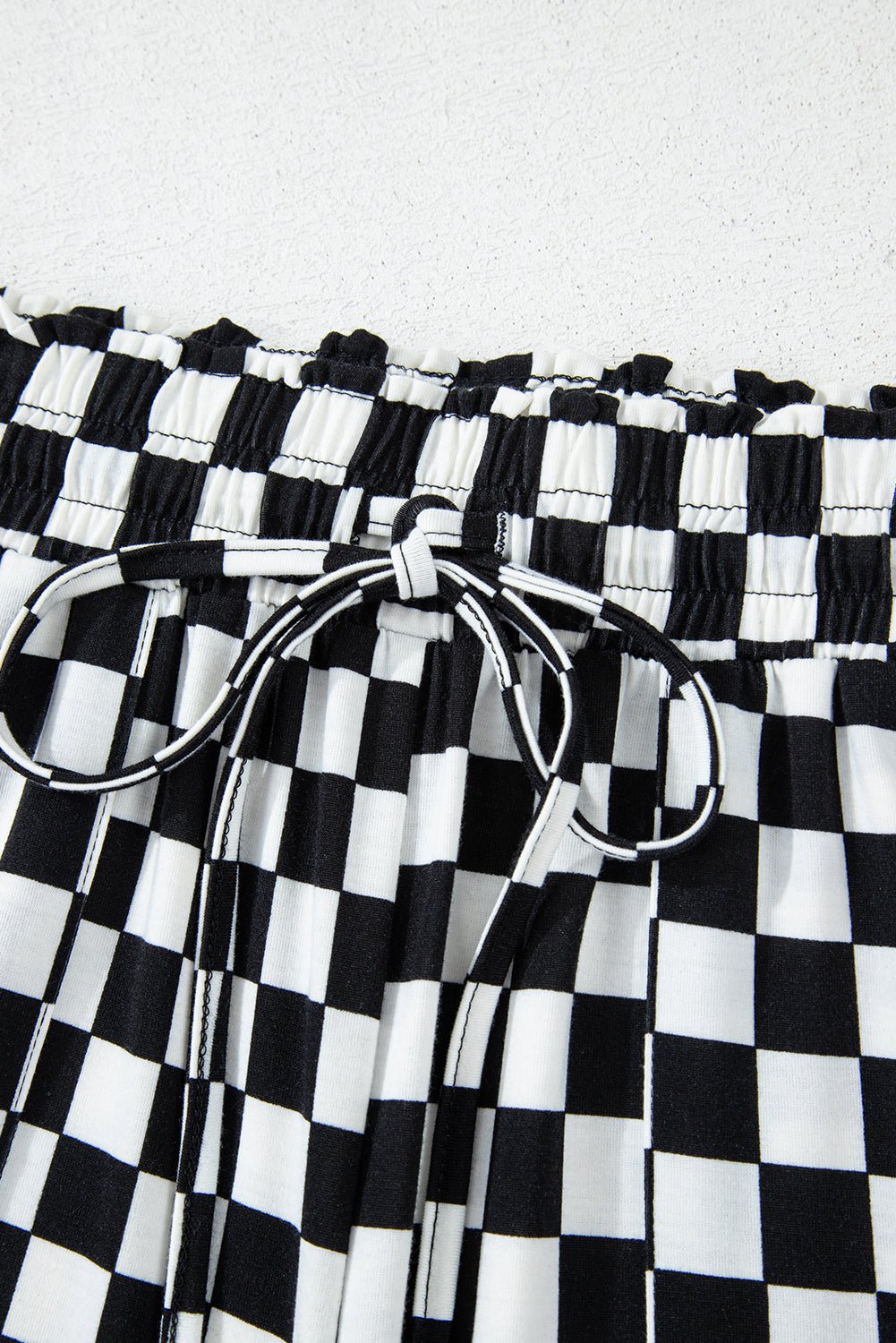 Black Checkered Print Long Sleeve Top and Pants Lounge Set - Chaelisa's New Jammies