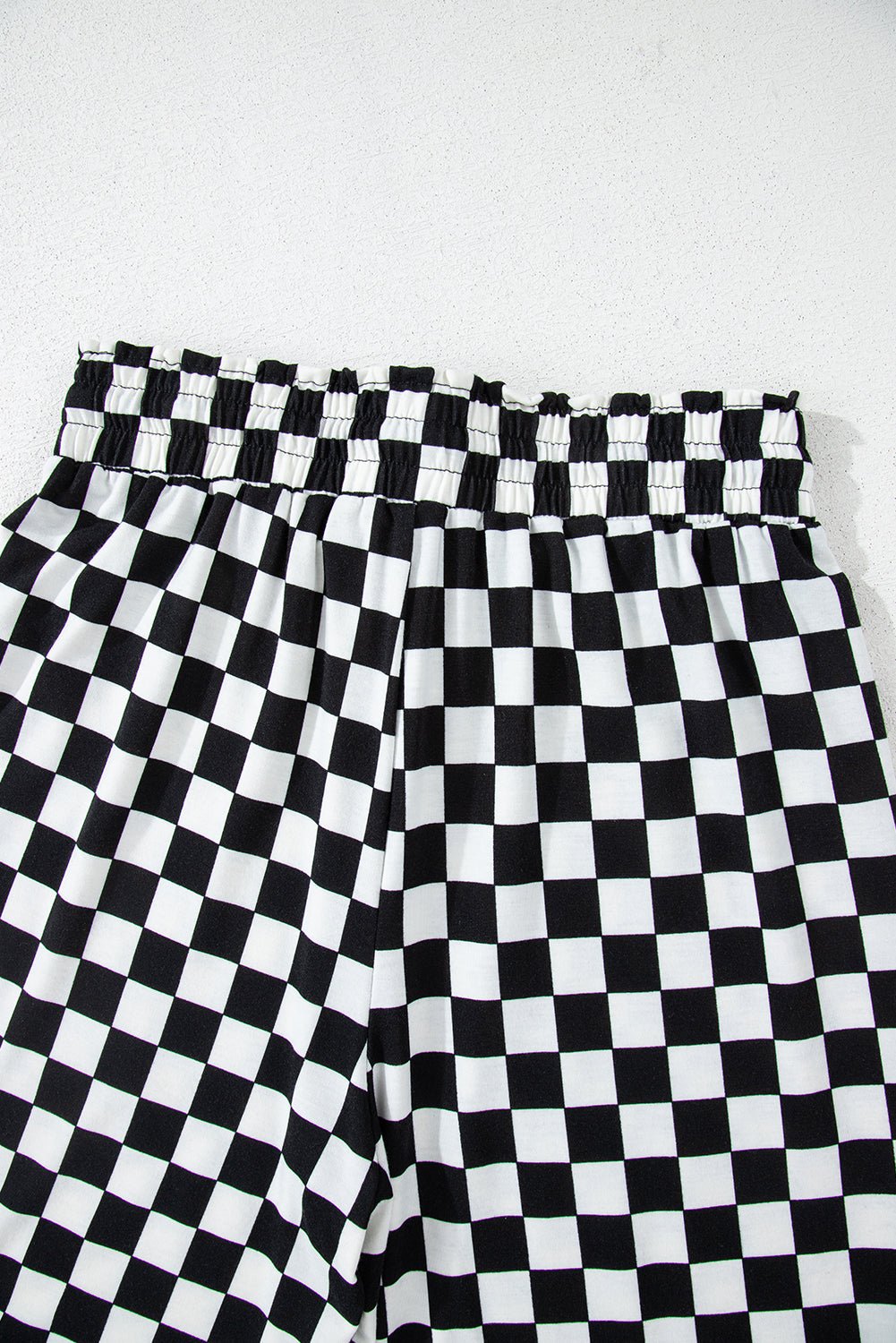 Black Checkered Print Long Sleeve Top and Pants Lounge Set - Chaelisa's New Jammies
