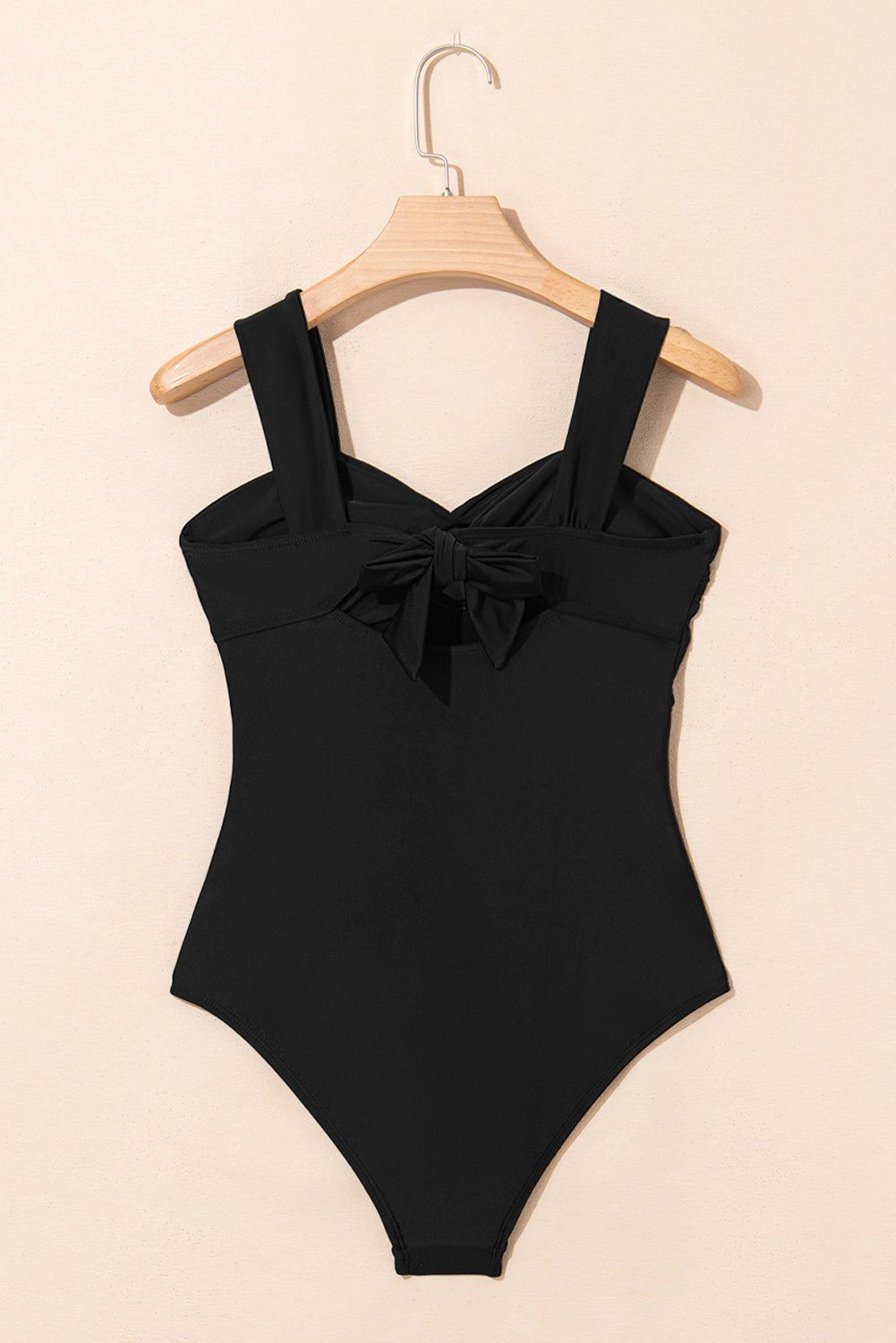 Black Cut out Twist Bowknot Backless One Piece Swimsuit - Chaelisa's New Jammies