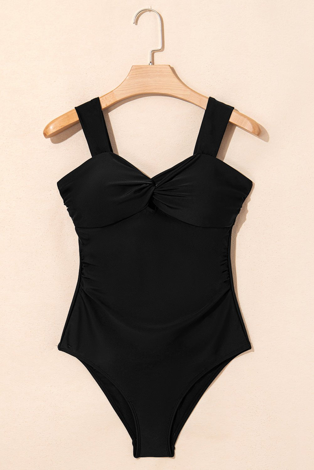 Black Cut out Twist Bowknot Backless One Piece Swimsuit - Chaelisa's New Jammies