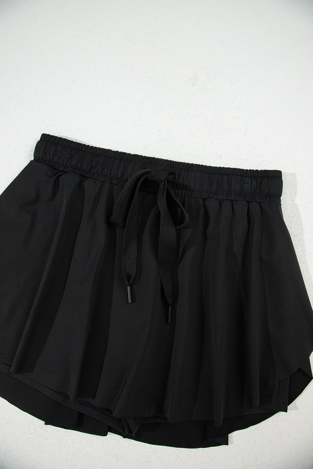 Black Drawstring High Waist Lined Tennis Skorts - Chaelisa's New Jammies